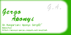 gergo aponyi business card